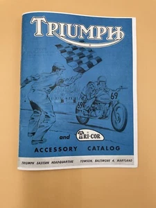 TRIUMPH TRI-COR TRICOR ACCESSORY CATALOG 1960'S REPRINT ACCESSORY RACE - Foto 1 di 4