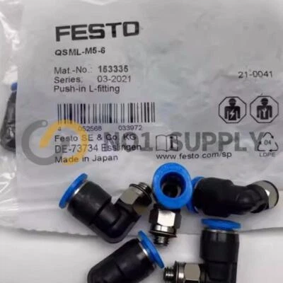 10PCS NEW FESTO Qsml-M5-6 153335 Push in fitting - Image 1 of 2