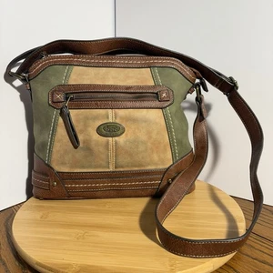 BOC Born Concept Purse Tan Green Brown Shoulder Crossbody Bag - Picture 1 of 18