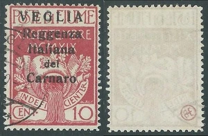 1920 VEGLIA USATO 10 CENT CARATTERI PIU PICCOLI SASSONE 6 - US23-8 - Picture 1 of 1