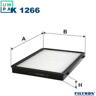 FILTER CABIN AIR K 1266 FOR DAEWOO VAUXHALL OPEL CHEVROLET CAPTIVA/SUV 2.4L 4cyl - Image 1 of 4