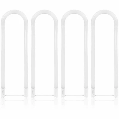 Luxrite U Bend LED Tube Light T8 T12 32W Equivalent 3000K 2000lm G13 4-Pack - Image 1 of 4