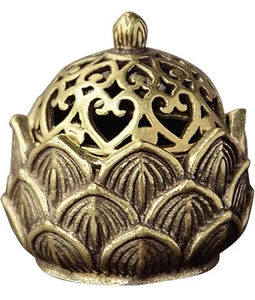 Brass Lotus Incense Burner Holder Vintage 3x3cm Decoration - Picture 1 of 4
