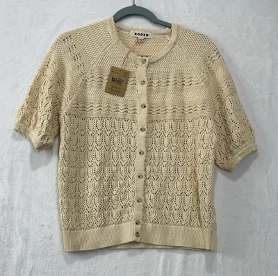 Cárdigan para mujer Boden natural puntada Elodie manga corta talla M nuevo con etiquetas Foto 1 de 4