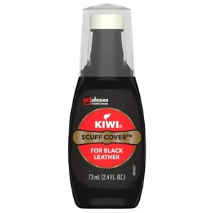 Kiwi Black Scuff Cover 2.4oz W/ Applicator Instant Shoe Shine Leather Multi Deal - Picture 1 of 4