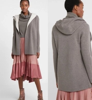 Cárdigan Suéter Club Monaco Con Capucha Frontal Viscosa, Lana y Cachemira Mezcla Talla S Foto 1 de 4