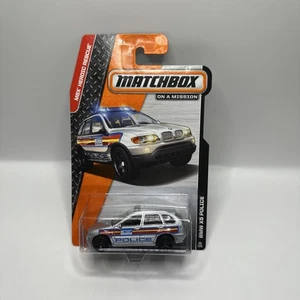 2013 MATCHBOX MBX HEROIC RESCUE BMW X5 POLICE SILVER 90/120 FAST SHIPPING - Picture 1 of 8