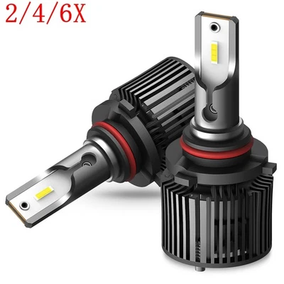 2/4/6X 9005 HB3 LED 6000K Xenon White High Beam Headlight Bulb Kit Mini Design - Image 1 of 4