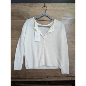 La Maille Sezane Strickjacke Pullover Damen 2XS elfenbein Weste Gaspard Knopfleiste - Bild 1 von 3