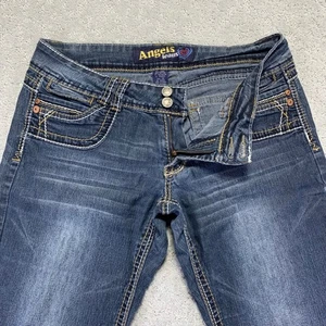 Pantalones de mezclilla Angels para mujer talla 13 Bootcut azul elásticos tiro bajo Y2k - Imagen 1 de 13