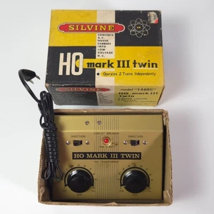 Silvine HO Trains Mark III Twin Model 1400S Power Pack Transformer Boxed Tested - Picture 1 of 12