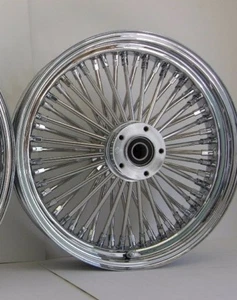 DNA CHROME MAMMOTH 52 FAT SPOKE 16x3.5 FRONT OR REAR WHEEL SOFTAIL FLST HARLEY - Picture 1 of 2