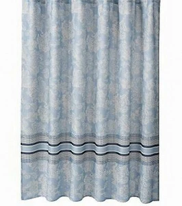 Sonoma Blau Bridgeport Paisley Stoff Duschvorhang Badewanne - Bild 1 von 2