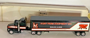 Kory Farm Equipment Div. Kenworth Die-Cast Truck By Ertl Black & Red 11 Inches - Picture 1 of 10