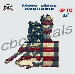 American cowgirl Decal Sticker Rodeo Car & Truck Window Decals Barrel Racing - Picture 1 of 1