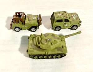 ๐ FUNRISE Micro (Lot of 3) Military Vehicles: Jeep, Truck, Tank ๐ - Picture 1 of 8