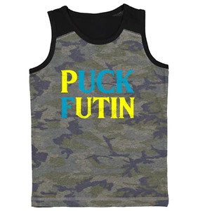 Puck Futin - Ukraine Pride Proud Country Stop War Peace Youth Contrast Tank Top - Picture 1 of 7