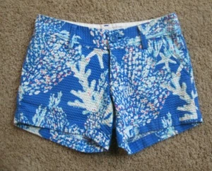 Lilly Pulitzer - Callahan Shorts Brewster blau weiß Good Reef - Größe 0 - Bild 1 von 6