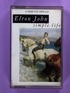 Elton John Simple Life CASSETTE SINGLE Rocket Record EJSMC 31 POP BALLAD - Picture 1 of 5