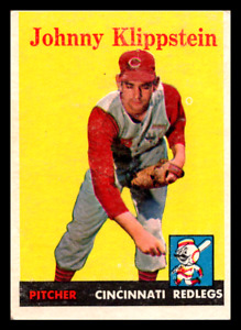 1958 Topps Johnny Klippstein #242 Cincinnati Reds VG