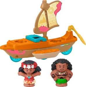 Disney Moana e Maui Little People giocattolo barca a vela playset per bambini - Foto 1 di 6