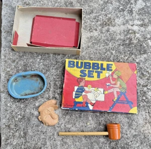 Rare Antique No 32 Transogram Gold Metal Bubble Set with Popeye Soap - Bild 1 von 9