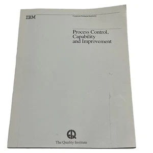 IBM Process Control Capability and Improvement Control Charts 1984 Book Guide - Picture 1 of 7