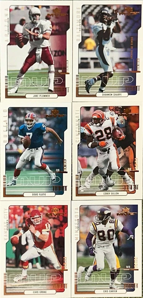 2000 Upper Deck MVP NFL Football Trading Cards, Complete Your Set, Cards 1-99 - Image 1 of 1