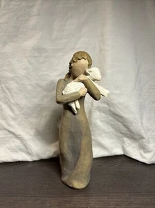 FRIEDEN AUF ERDEN ORIGINAL SKULPTUR HANDBEMALT WILLOW TREE SUSAN LORDI - Bild 1 von 2