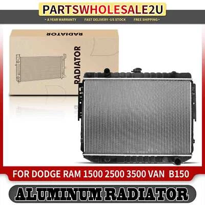 Radiador manual de aluminio para Dodge B150 B1500 B250 B2500 B350 B3500 Ram 1500 Van Foto 1 de 4