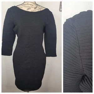 St. John Boutiquen Damen Gr. 8 Rippstrickkleid 3/4 Ärmel schwarz Stretch - Bild 1 von 11