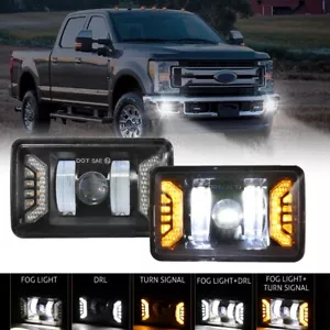 2pcs Front Bumper LED Fog Lights w/ Amber DRL Turn Light for 2015-2020 Ford F150 - Picture 1 of 12