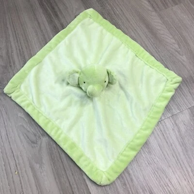 "Manta de seguridad de felpa elefante verde Tiddliwinks Lovey unisex 13""x13""" Foto 1 de 4