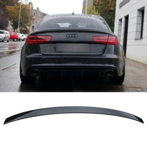 Audi A6 C7 S6-Style Rear Boot Spoiler Wing Glossy Black (2011-2014) - Picture 1 of 3