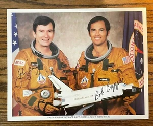 NASA Shuttle Columbia STS-1 Young Crippen autopen signed Lithographie Druck - Bild 1 von 5