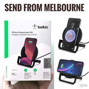 Belkin BoostUp 10W Wireless Charging Stand Qi Charger for iPhone Samsung Pixel - Picture 1 of 7