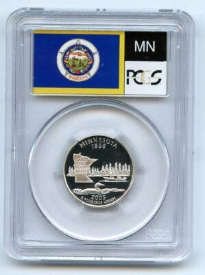 2005 S 25C Silver Minnesota Quarter PCGS PR70DCAM - Image 1 of 2