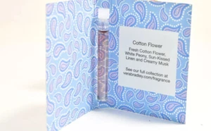 5 x VERA BRADLEY COTTON FLOWER EAU DE TOILETTE SPLASH SAMPLES .05oz EACH CARDED - Picture 1 of 2