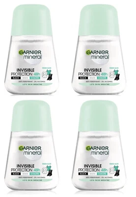 4x Garnier Mineral Invisible BWC Fresh Anti-perspirant Deodorant Roll On Women  - Image 1 of 2