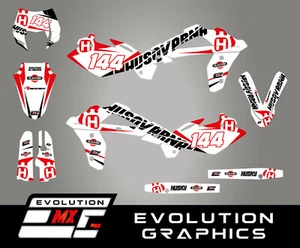 KIT GRAFICHE ADESIVI DARK HUSQVARNA TC TE 125 150 250 300 CROSS ENDURO CRYSTAL - Foto 1 di 5