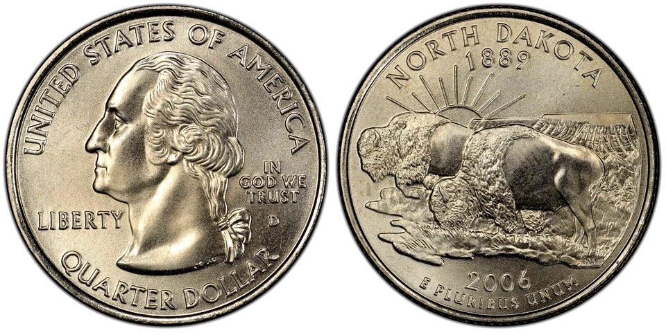2006 D NORTH DAKOTA STATE QUARTER  Choice Unc  From Mint Bag - Image 1 of 1