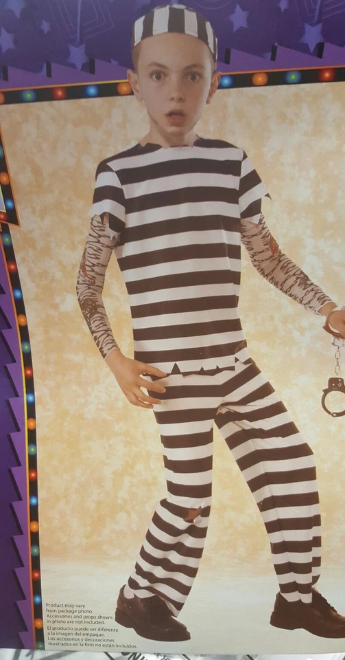 XX 610208 Convict Prisoner Costume Boys Rubies - Image 1 of 1