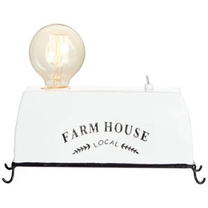 Brilliant Lámpara de Mesa Retro Farm Life Blanco Máx. 30W E27 Con Interruptor - Imagen 1 de 9