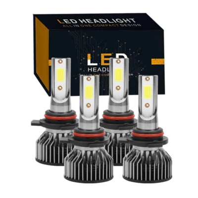 For Lincoln Mark VIII Sedan 2-Door 4.6L 1993-1996 4x LED Headlight High Low Bulb - Image 1 of 4