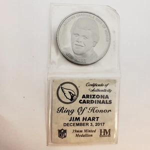 Arizona Cardinals Jim Hart Ring of Honor Medallion 2017 Coin Highland Mint - Picture 1 of 4