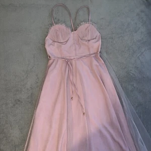 Rosa Tüll Korsett Stil Spaghetti Riemen Kleid - Bild 1 von 5