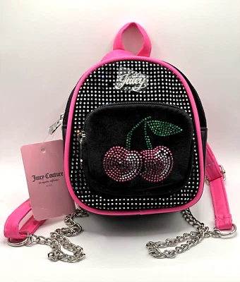 Mini Mochila Cartera Juicy Couture Diseño Estrás Cereza Bolso TikTok Viral Foto 1 de 4