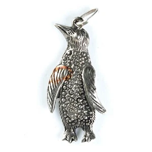 Vintage Charm Ciondolo Pendente in argento: Animali PINGUINO - Animals PINGUIN - Picture 1 of 2