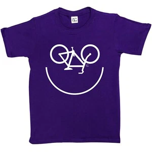 Camiseta 1Tee Niños Niñas Al revés Bicicleta Ciclista Cara Sonriente - Imagen 1 de 25