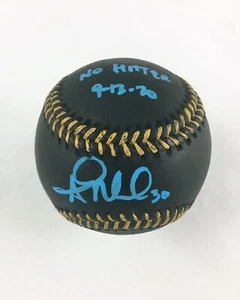 Alec Mills Chicago Cubs Signed Autographed No Hitter Black Baseball Blue Ink COA - Picture 1 of 1